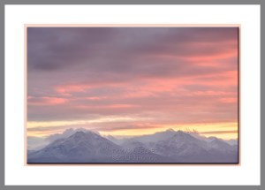 McDowell Mountains covered in snow New Year's Day Morning