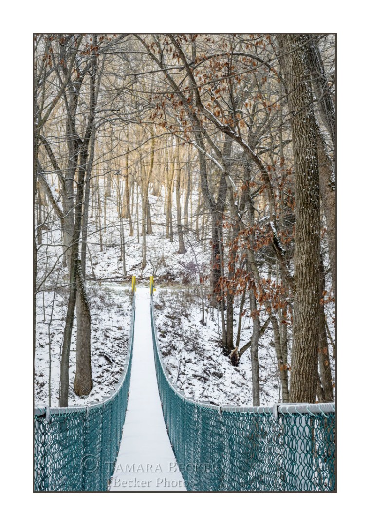 swinging bridge oakland mills state park henry county iowa
