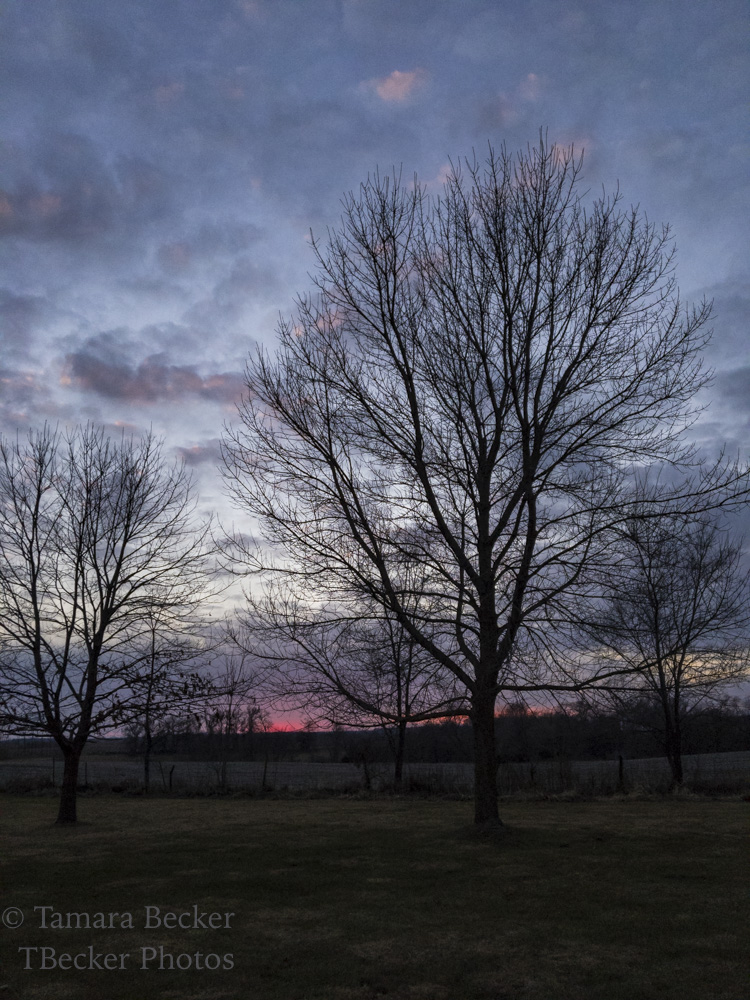First sunset 2017 in Southeast Iowa